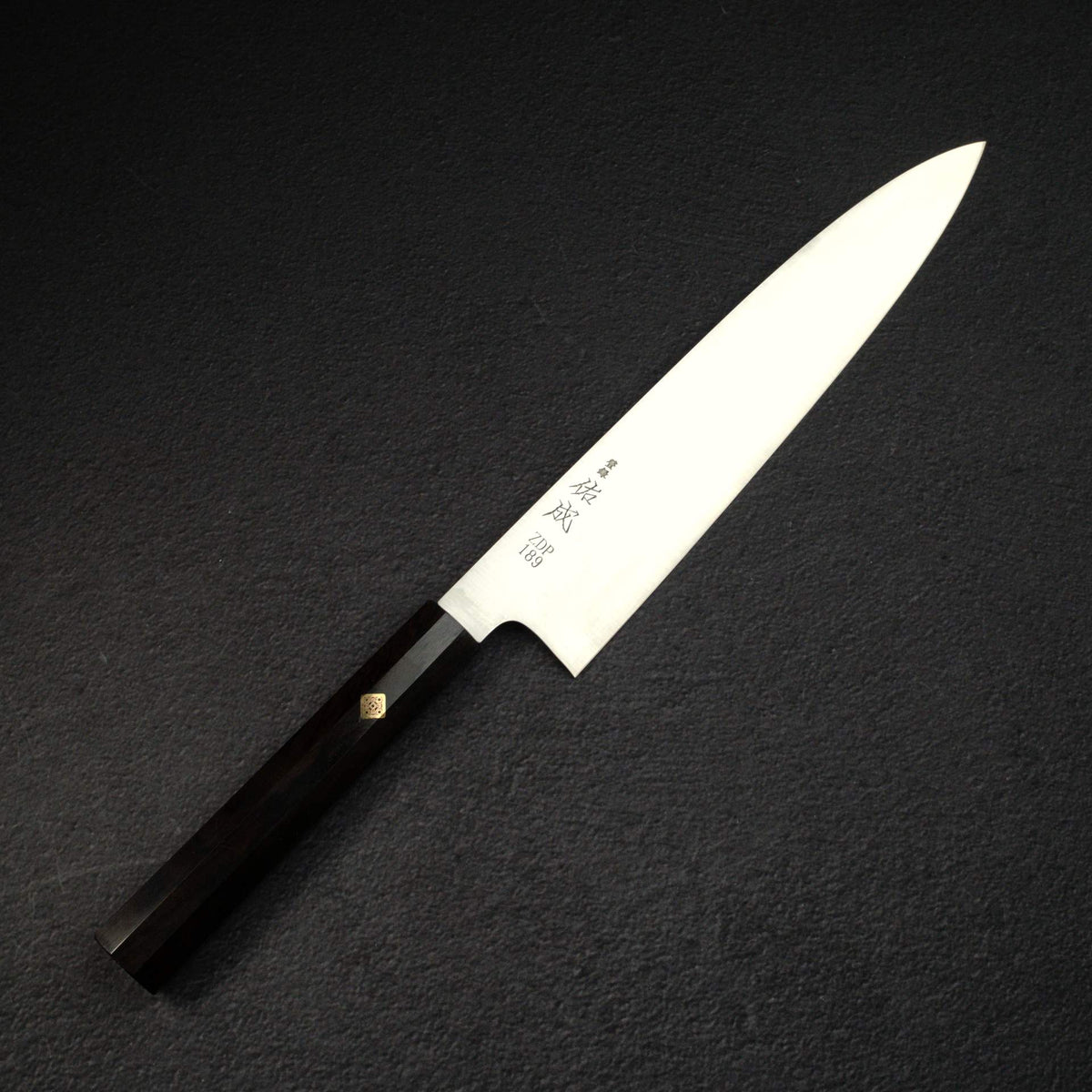Sukenari ZDP-189 Hairline Gyuto 270mm,  Slim Ebony Mosaic