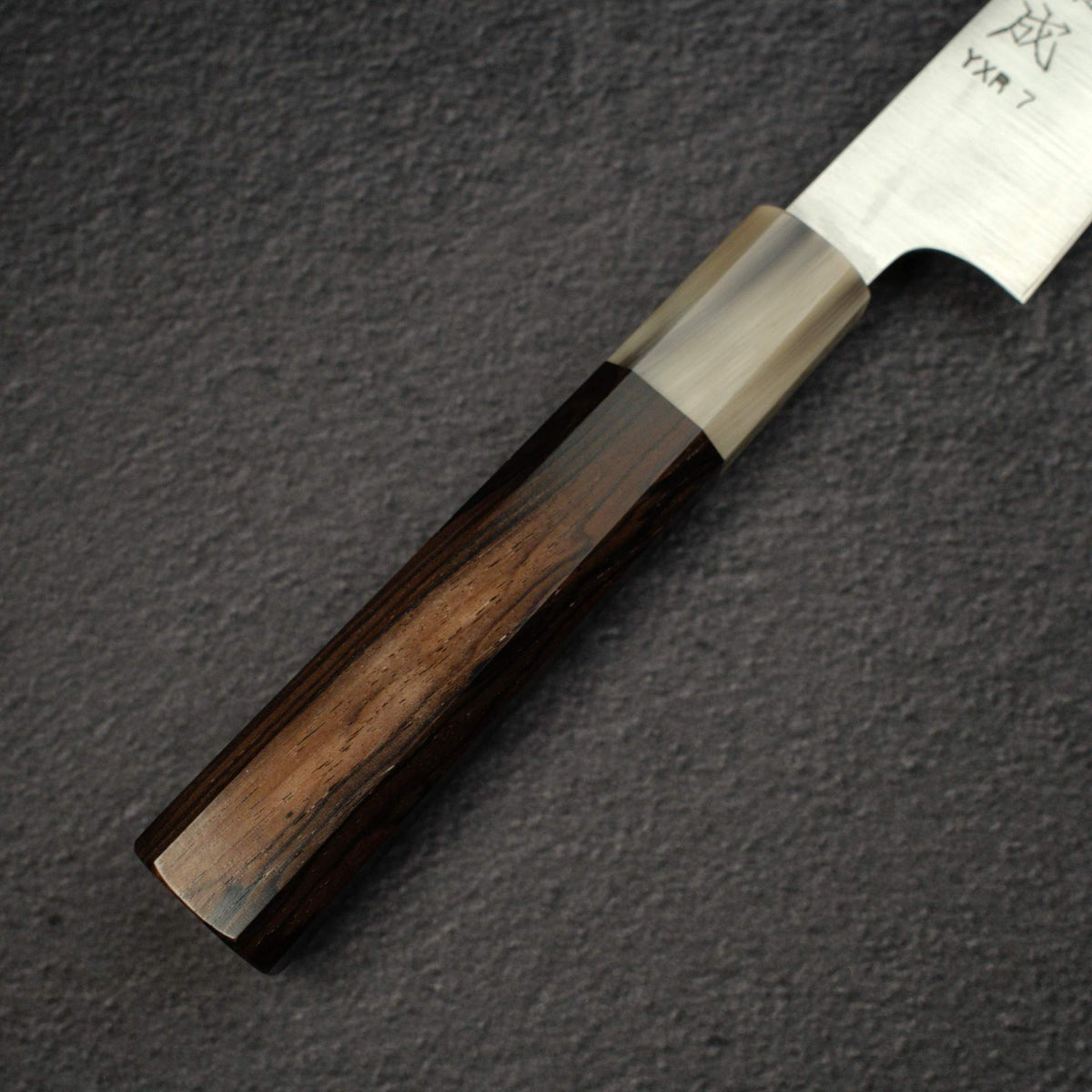 Sukenari YXR7 Petty 165mm, Ebony Handle with Blonde/Marble Ferrule