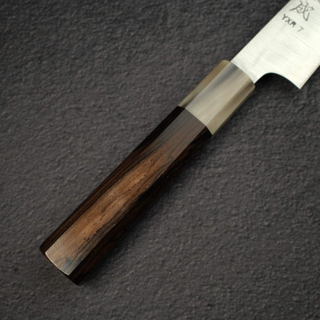 Sukenari YXR7 Petty 165mm, Ebony Handle with Blonde/Marble Ferrule