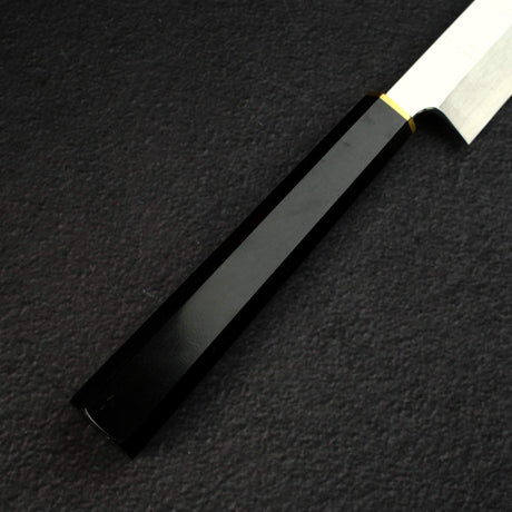Sukenari HAP40 Mirror Polished Yanagiba 330 mm, Ebony Brass Handle (Hatsukokoro Engraved))