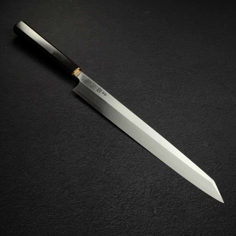Sukenari White 2 K-tip Yanagiba 300mm, Ebony Brass Handle