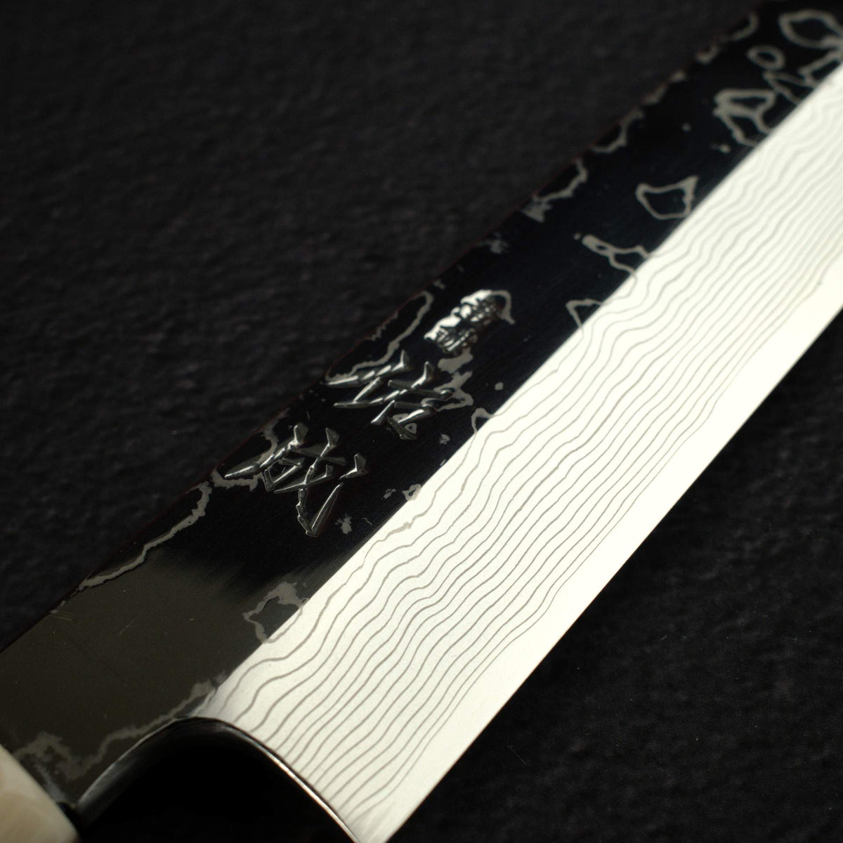 Sukenari VG10 Damascus Yanagiba 330mm, Ebony Three Spacer Handle