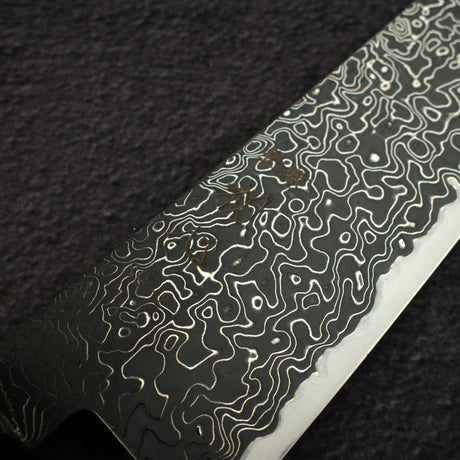 Hatsukokoro Ryuhyo SG2 Black Damascus K-tip Gyuto 210mm Ebony
