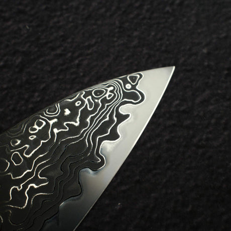 Hatsukokoro Ryuhyo SG2 Black Damascus Gyuto 210mm Ebony