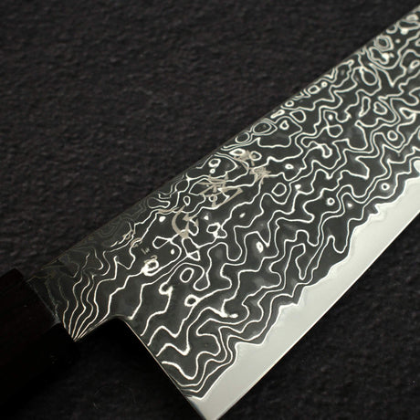 Hatsukokoro Ryuhyo SG2 Black Damascus Gyuto 210mm Ebony