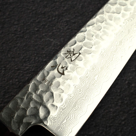 Hatsukokoro Hayabusa VG10 Damascus Tsuchime Sujihiki 270mm Ebony Handle