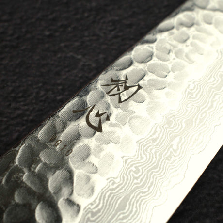 Hatsukokoro Hayabusa VG10 Damascus Tsuchime Sujihiki 270mm Ebony Handle