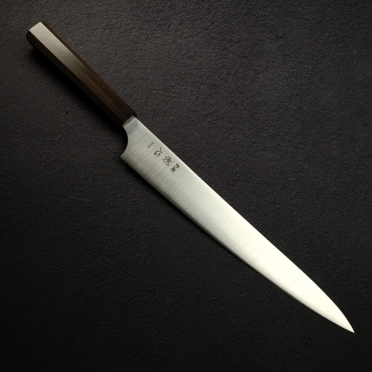 Hatsukokoro Hayabusa Aogami Super Sanmai Sujihiki 270mm Black Chacate