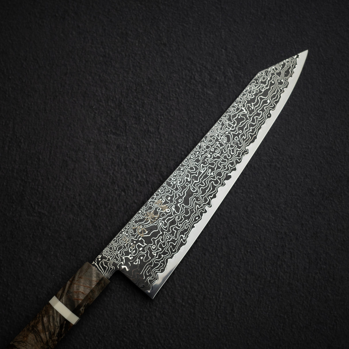 Hatsukokoro Ryuhyo SG2 Black Damascus K-tip Gyuto 240mm Birch