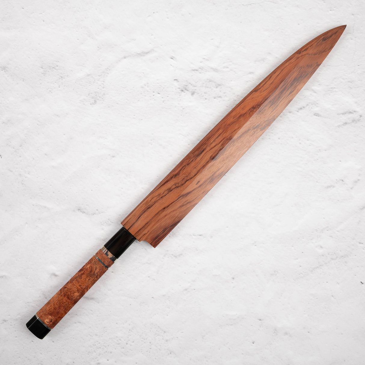 EOFY2025: Genkai Masakuni (玄海正國) New-moon Fuji Hamon White Steel Honyaki Yanagiba 300mm