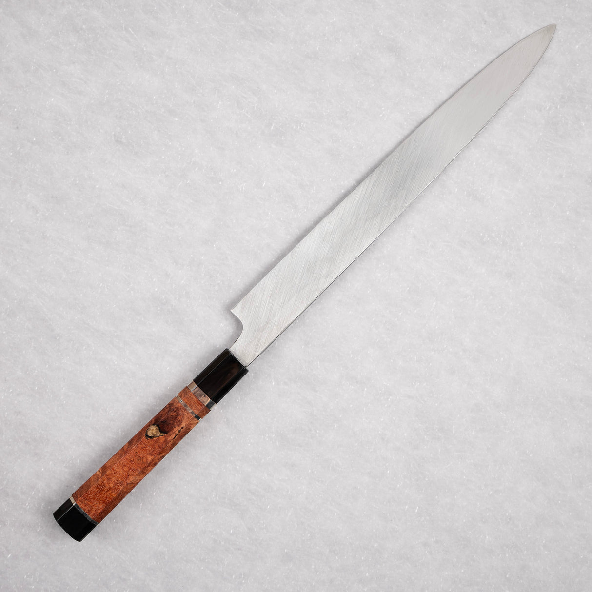 EOFY2025: Genkai Masakuni (玄海正國) New-moon Fuji Hamon White Steel Honyaki Yanagiba 300mm