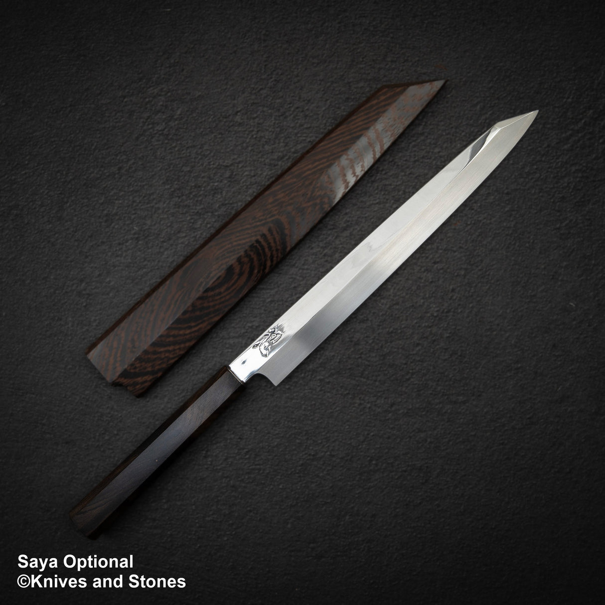 Hatsukokoro FAXR2 Powdered Steel K-tip Yanagiba 270mm Mirror Polish Ebony