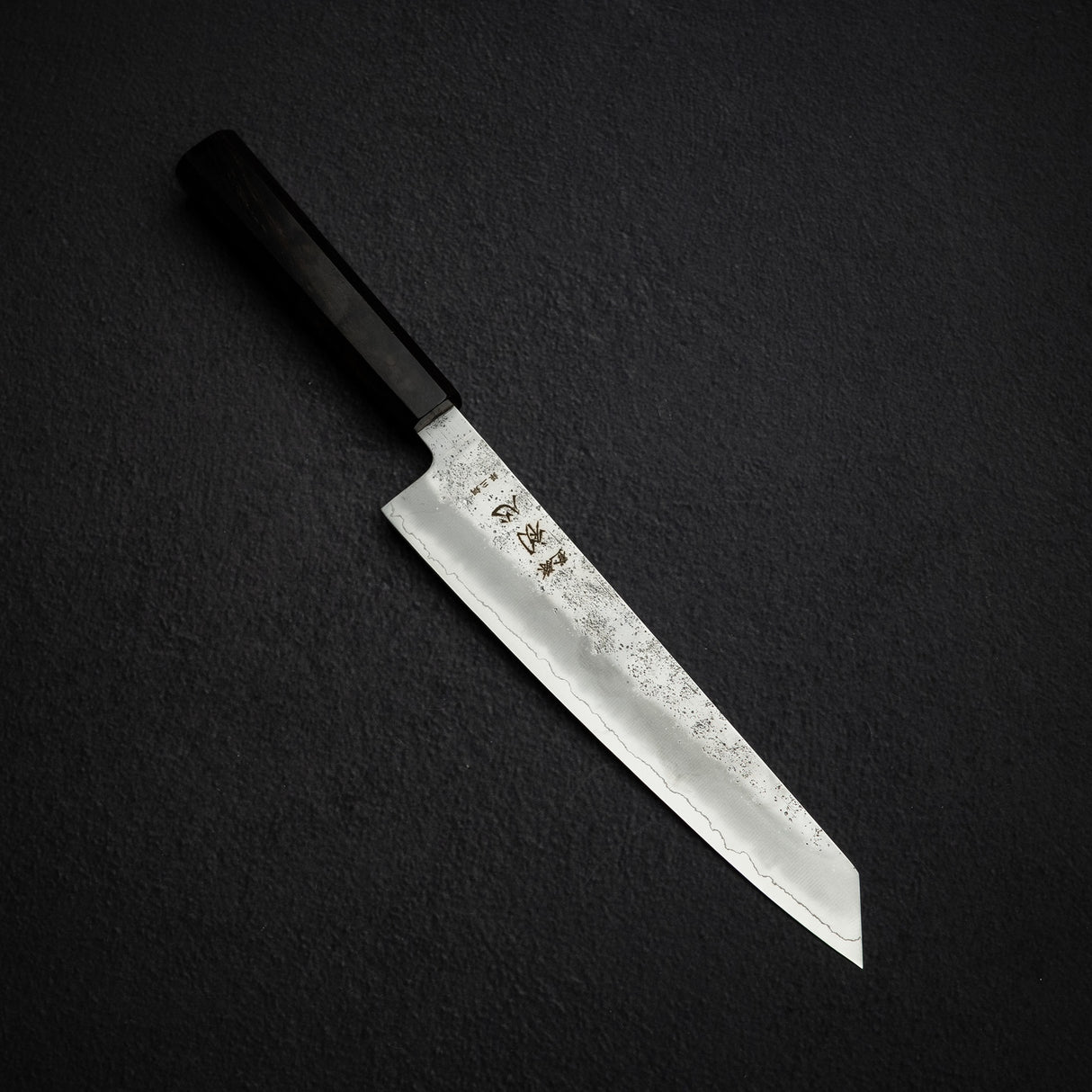 Hatsukokoro Ginrei Ginsan K-tip Gyuto 205mm Nashiji Ebony