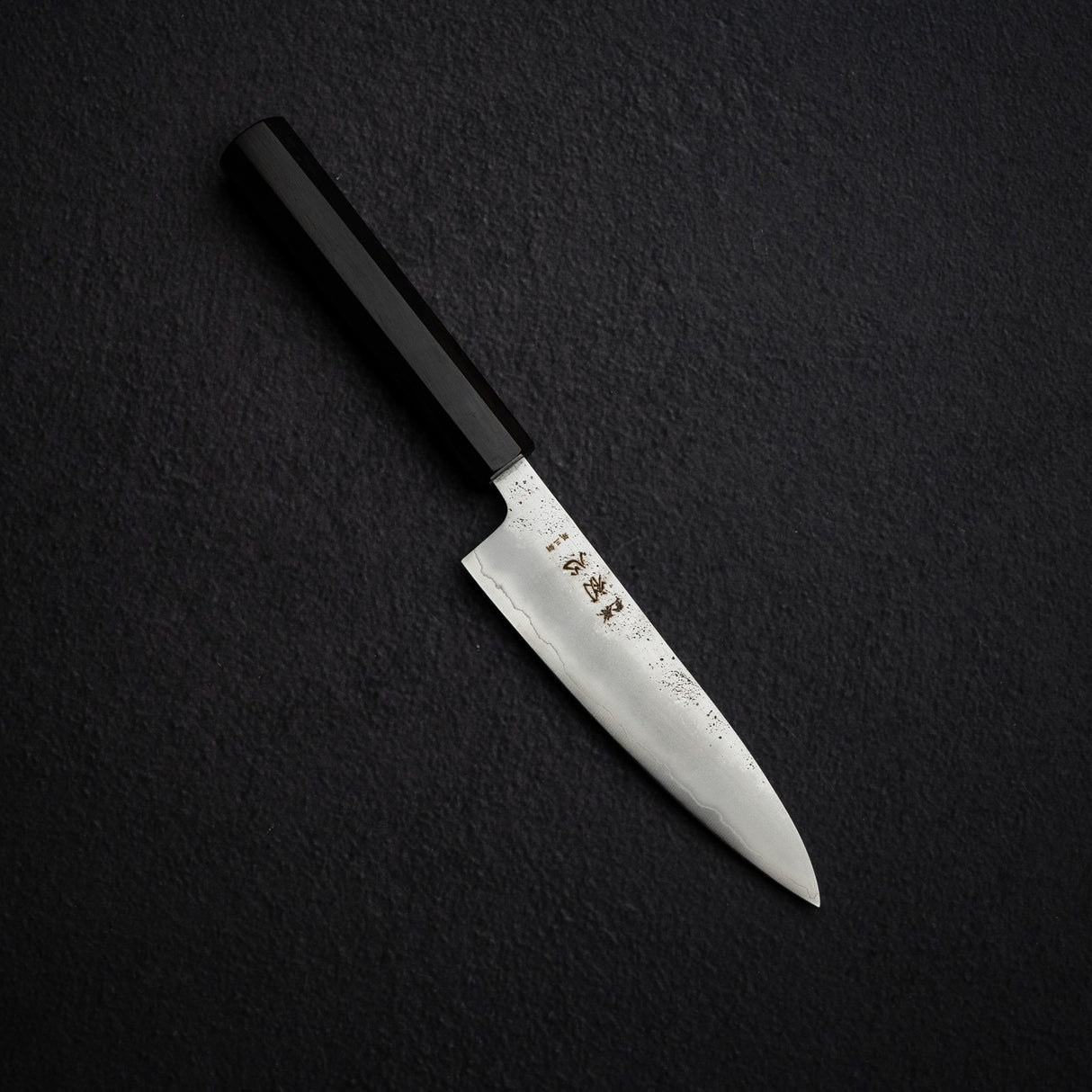 Hatsukokoro Ginrei Ginsan Petty 130mm Nashiji Ebony