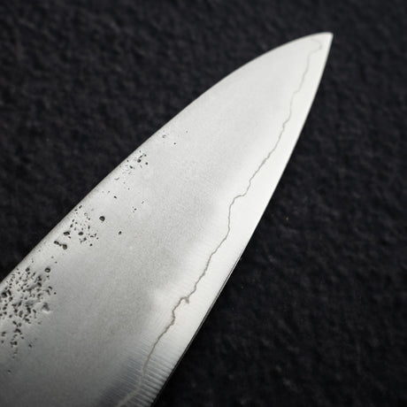 初心 銀嶺 銀三 小刀 130mm 梨地 烏木柄