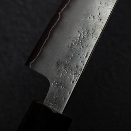 初心 銀嶺 銀三 小刀 130mm 梨地 烏木柄