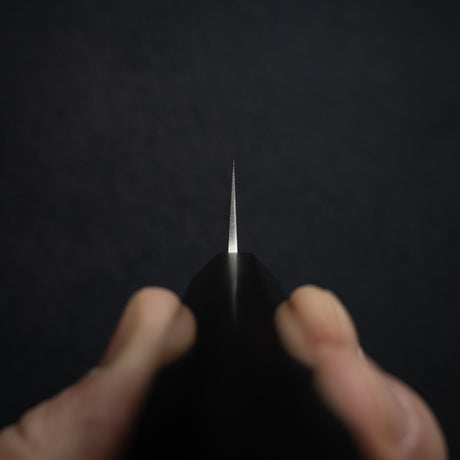 初心 銀嶺 銀三 小刀 130mm 梨地 烏木柄