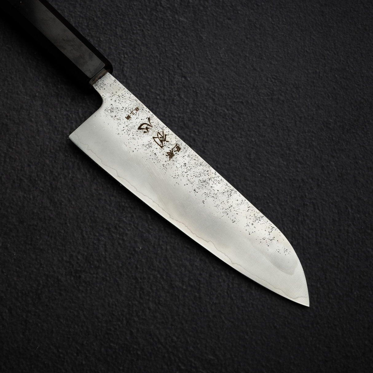Hatsukokoro Ginrei Ginsan Santoku 175mm Nashiji Ebony