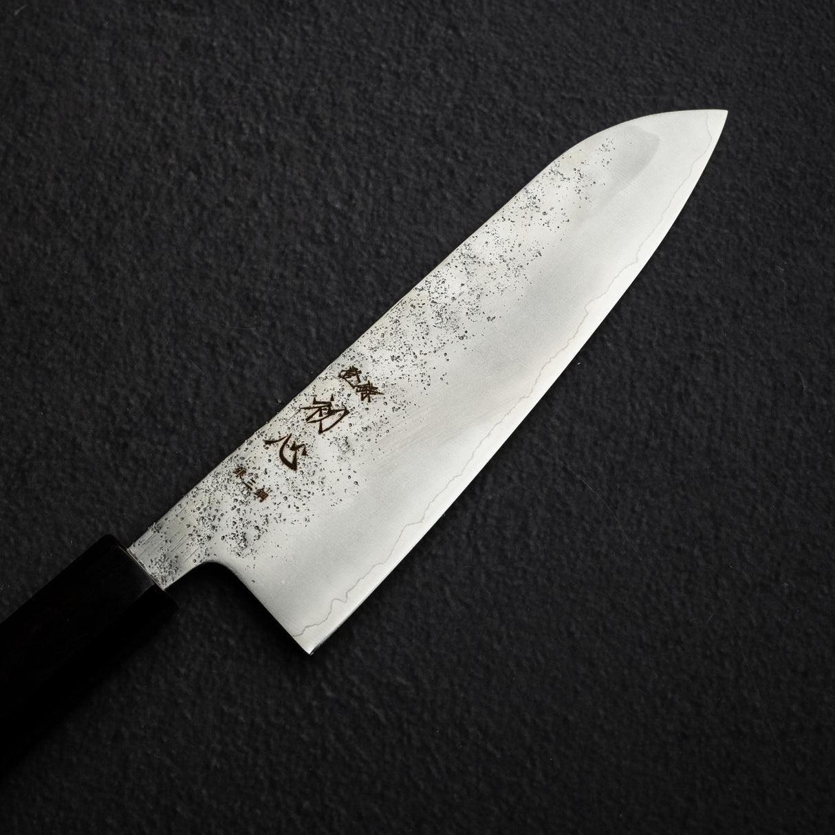Hatsukokoro Ginrei Ginsan Santoku 175mm Nashiji Ebony