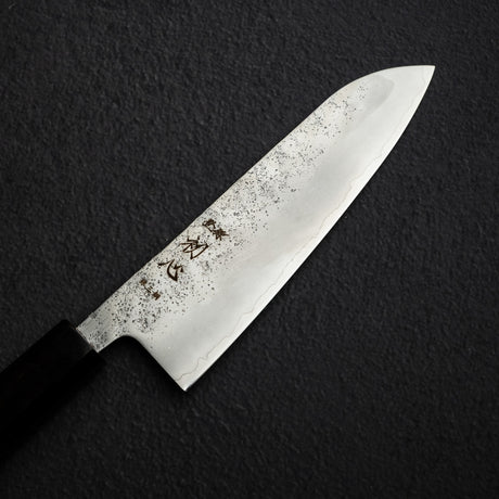Hatsukokoro Ginrei Ginsan Santoku 175mm Nashiji Ebony
