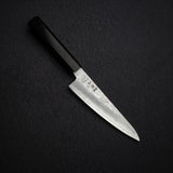 Hatsukokoro Ginrei Ginsan Small Gyuto / Tall Petty 150mm Nashiji Ebony