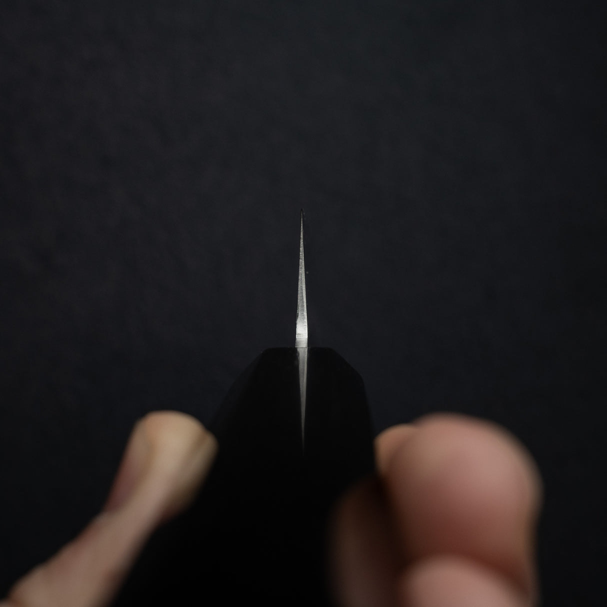 Hatsukokoro Ginrei Ginsan Small Gyuto / Tall Petty 150mm Nashiji Ebony