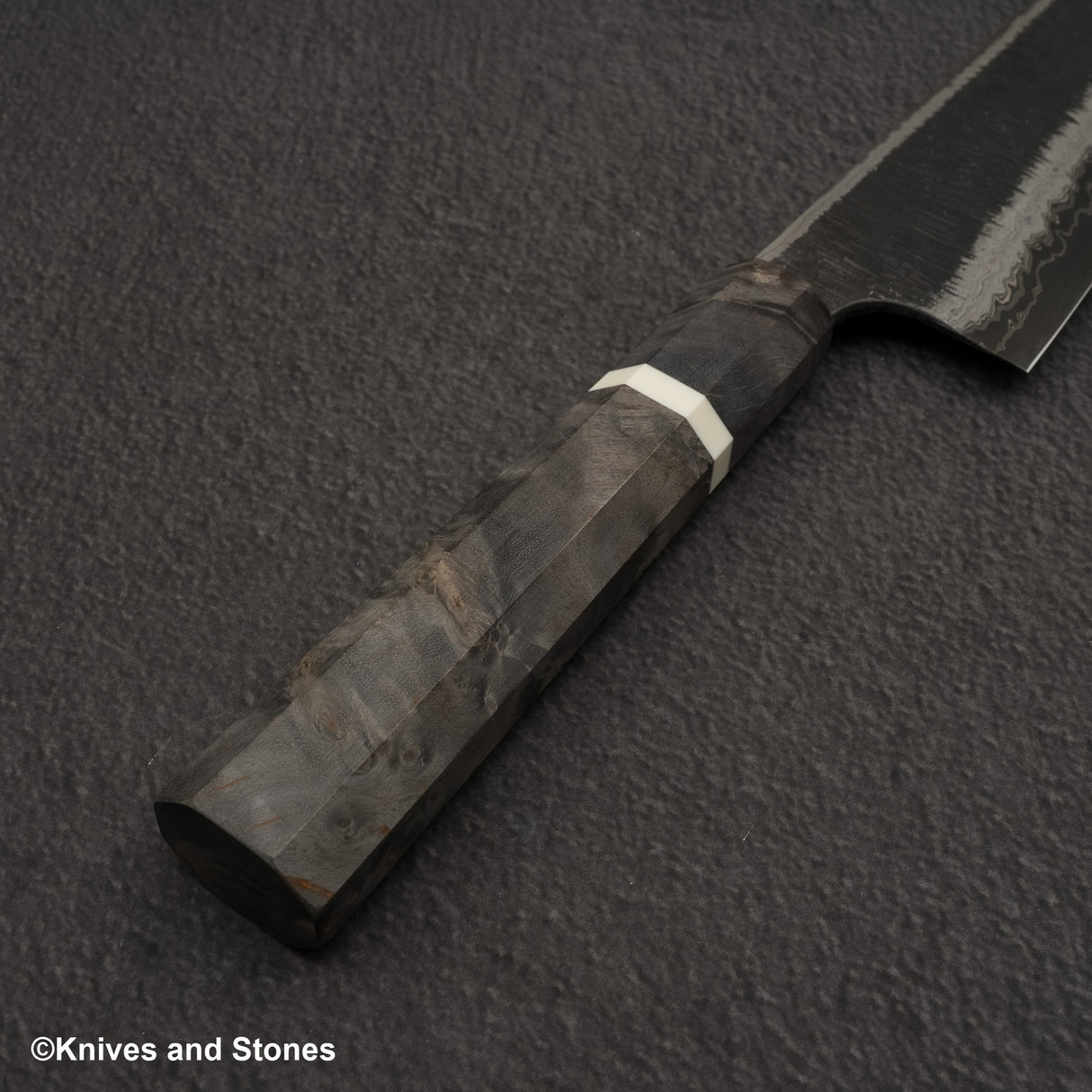 Hatsukokoro Itadaki Blue2 & White2 Dual Core Damasccus Tcushime K-tip Gyuto 240mm Birch Handle