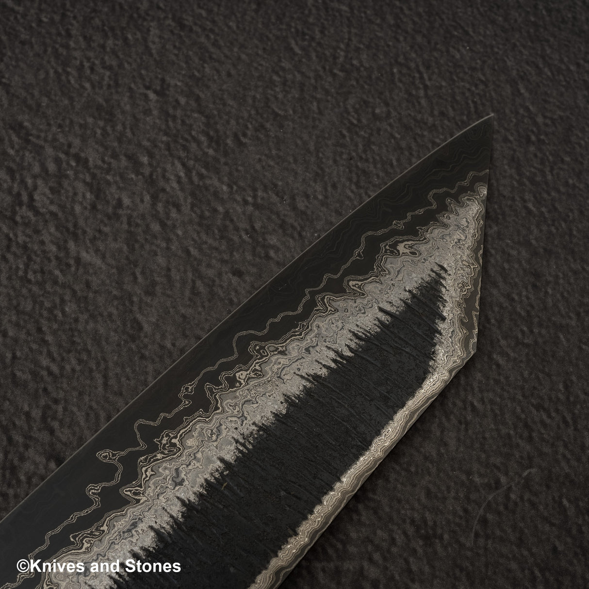 Hatsukokoro Itadaki Blue2 & White2 Dual Core Damasccus Tcushime K-tip Gyuto 240mm Birch Handle