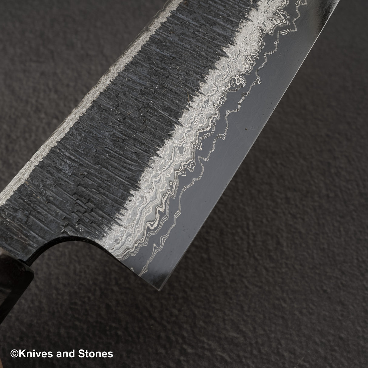Hatsukokoro Itadaki Blue2 & White2 Dual Core Damasccus Tcushime K-tip Gyuto 240mm Birch Handle