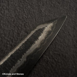 Hatsukokoro Itadaki Blue2 & White2 Dual Core Damasccus Tsushime K-tip Petty 150mm with Saya