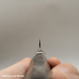 Hatsukokoro Itadaki Blue2 & White2 Dual Core Damasccus Tsushime K-tip Petty 150mm with Saya