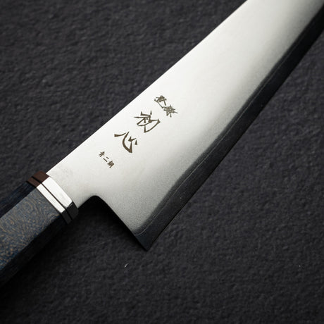 初心 Kaijin Blue 2 牛刀 210mm 鏡面卷楓木柄