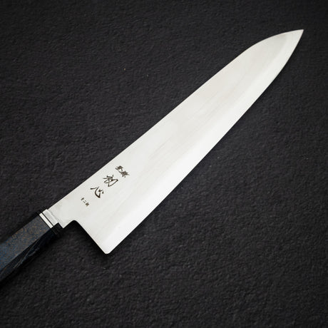 初心 Kaijin Blue 2 牛刀 240mm 鏡面卷楓木柄