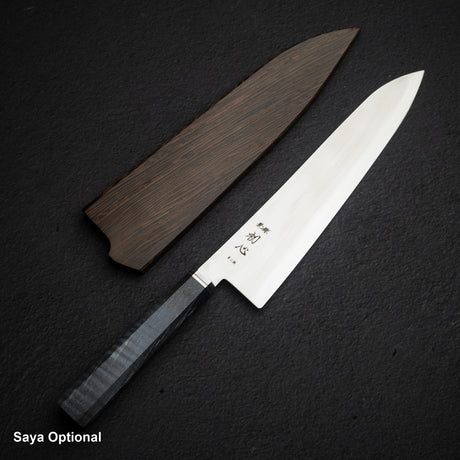 初心 Kaijin Blue 2 牛刀 240mm 鏡面卷楓木柄