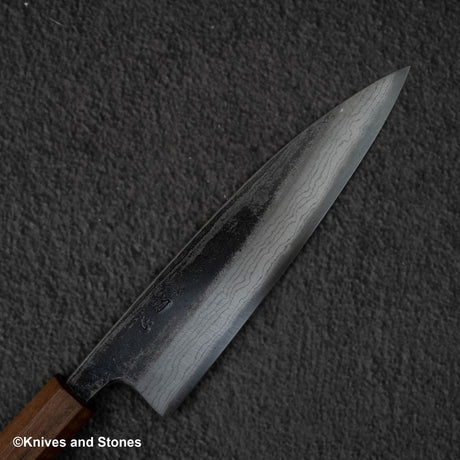 Hatsukokoro Kumokage Blue 2 Kurouchi Damascus Petty 150mm
