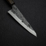 Hatsukokoro Kurogane Blue 2 Kurouchi Honesuki 150mm Double Bevel Black Chacate