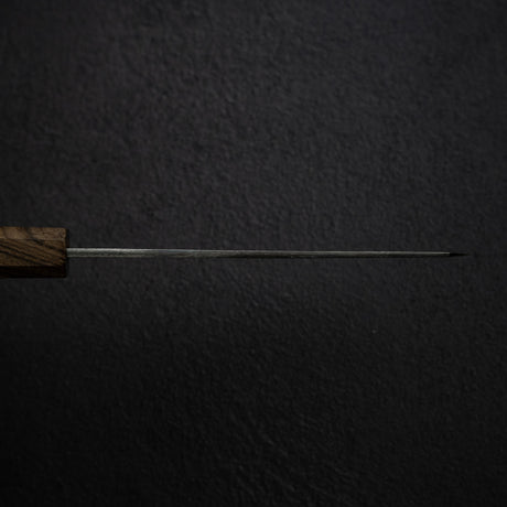 Hatsukokoro Kurogane Blue 2 Kurouchi Honesuki 150mm Double Bevel Black Chacate