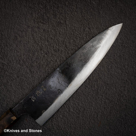 Hatsukokoro Kurogane Blue 2 Kurouchi Gyuto 210mm Black Chacate