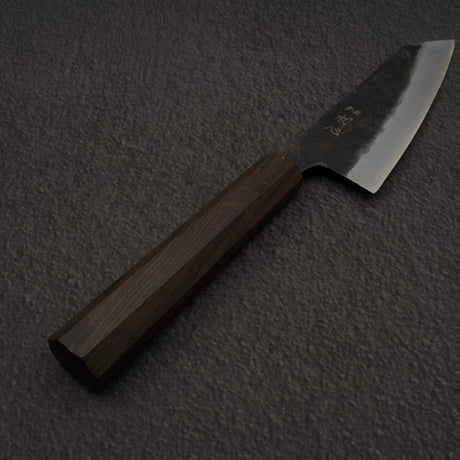 Hatsukokoro Kurogane Blue 2 Kurouchi Ko-Bunka 120mm Black Chacate