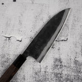 Hatsukokoro Kurokaze Blue 2 Deba 180mm Double Bevel Kurouchi