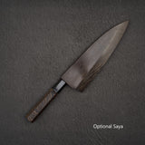 Hatsukokoro Kurokaze White 2 Kurouchi Deba 165mm Double Bevel