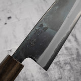 Motokyuuichi Kurosagi AS KU Santoku 165mm Kurouchi by Hatsukokoro Black Chacate