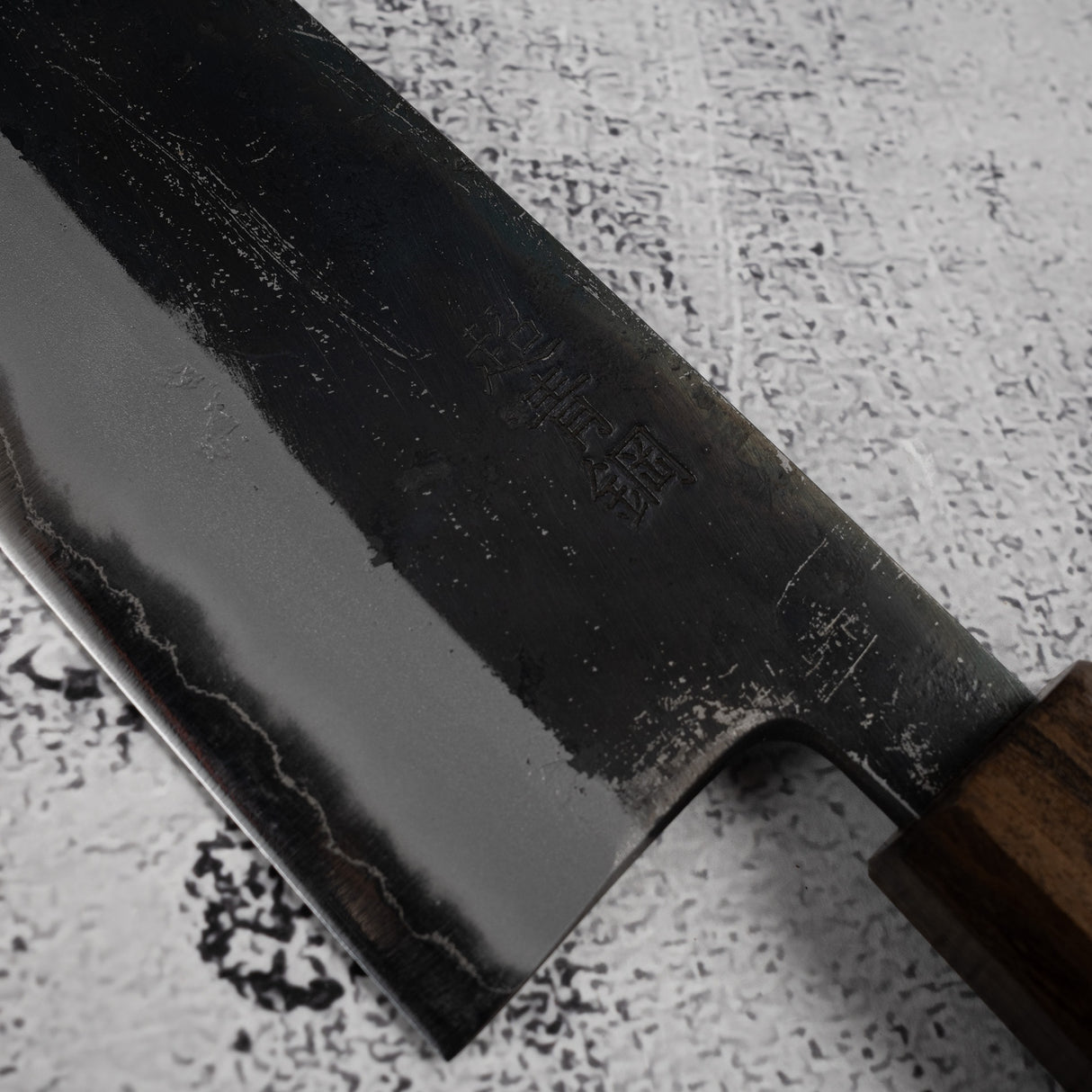 Motokyuuichi Kurosagi AS KU Gyuto 210mm Kurouchi by Hatsukokoro Black Chacate