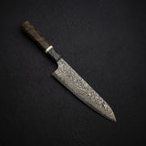 Hatsukokoro x Nigara Yorokobi Full Polish SLD Gyuto 210mm Black Damascus Birch