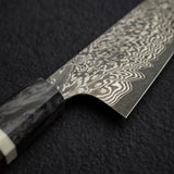 Hatsukokoro x Nigara Yorokobi Full Polish SLD Gyuto 210mm Black Damascus Birch