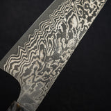Hatsukokoro x Nigara Yorokobi Full Polish SLD Gyuto 210mm Black Damascus Birch