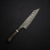 Hatsukokoro x Nigara Yorokobi Full Polish SLD K-tip Gyuto 210mm Black Damascus Birch