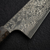 Hatsukokoro x Nigara Yorokobi Full Polish SLD K-tip Gyuto 210mm Black Damascus Birch