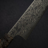 Hatsukokoro x Nigara Yorokobi Full Polish SLD K-tip Gyuto 210mm Black Damascus Birch