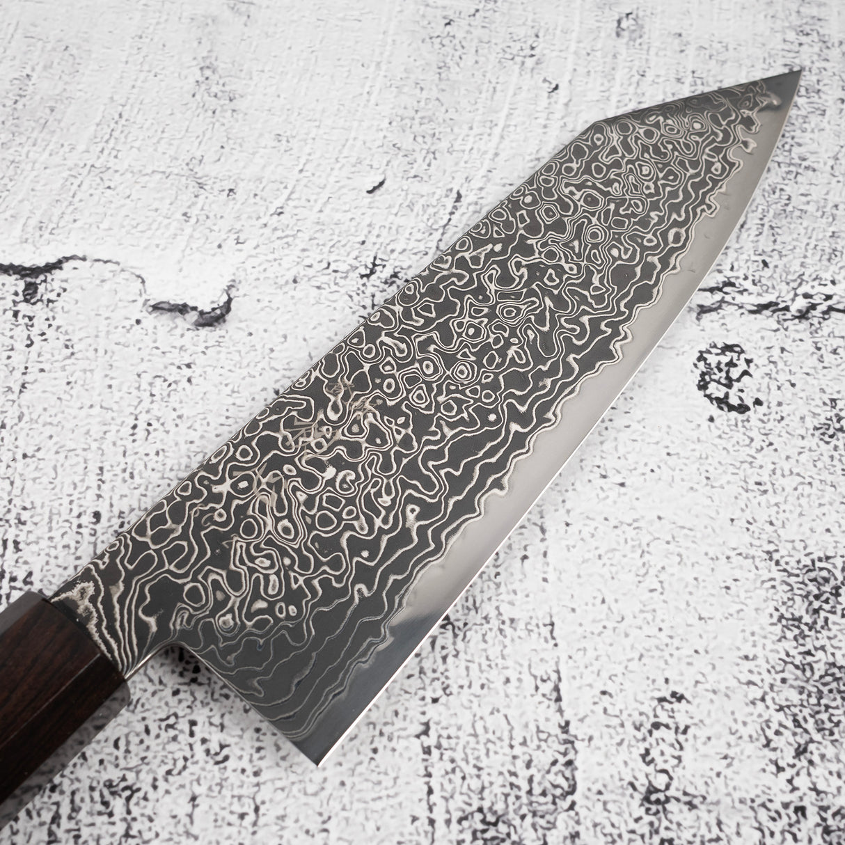 Hatsukokoro Ryuhyo SG2 Black Damascus Bunka 180mm